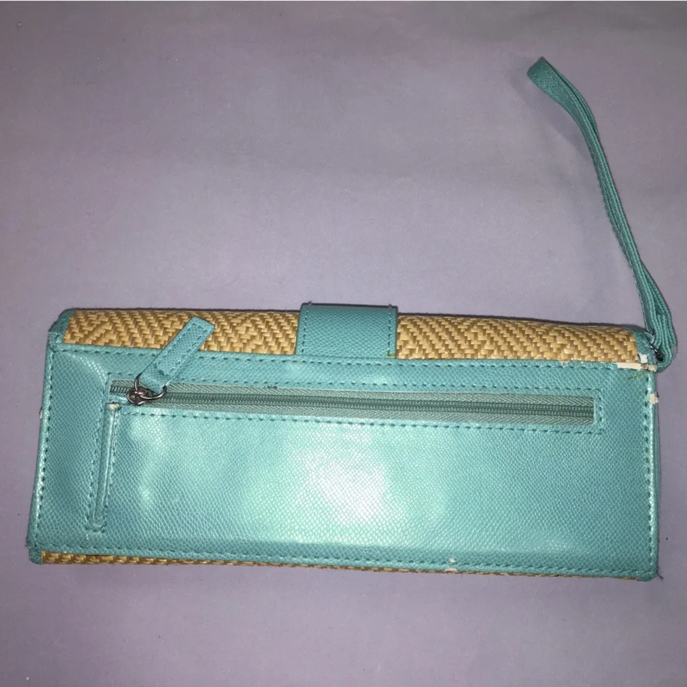Bamboo and Turquoise Clutch